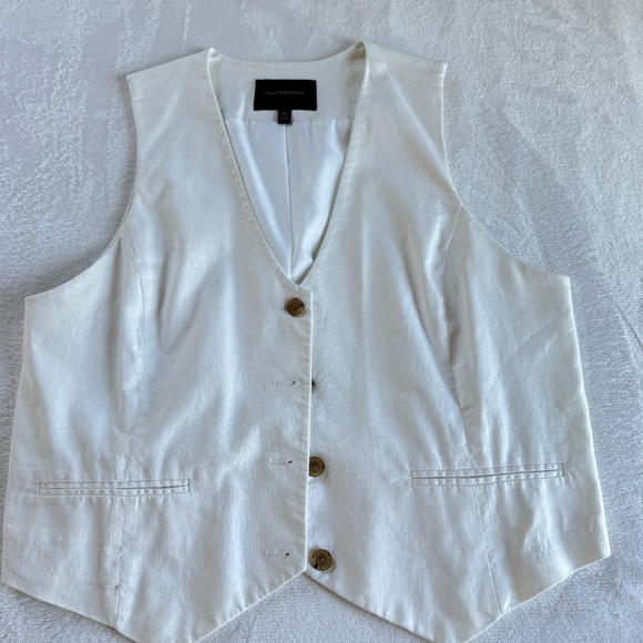 Banana Republic Linen Blend Vest Size 18 - Picture 1 of 4